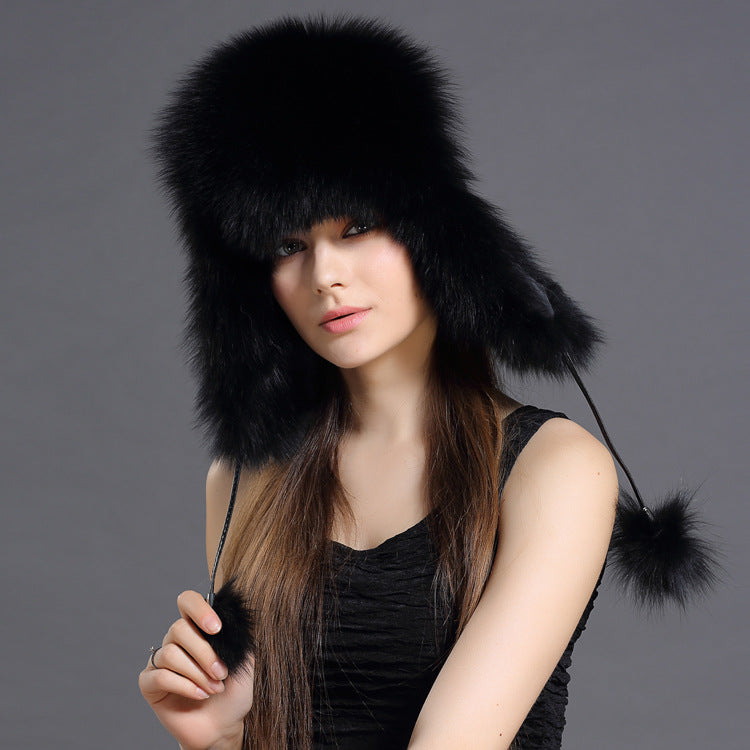 Autumn And Winter Korean Fox Fur Lei Feng Hat Trend - Jayariele one stop shop