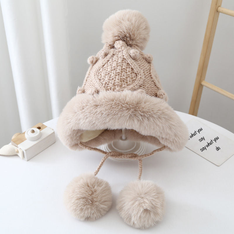 Winter Knitted Ear Protection Wool Hat Parent-child Style - Jayariele one stop shop