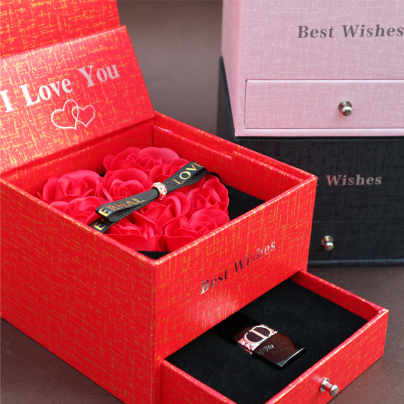 Double Life Rose Jewelry Packaging Gift Box - Jayariele one stop shop