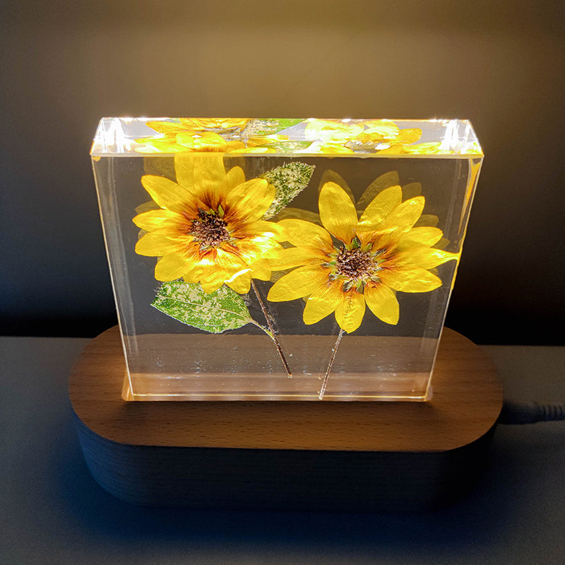 Preserved Flower Decorative Resin Plant Specimen Small Night Lamp - Jayariele one stop shop