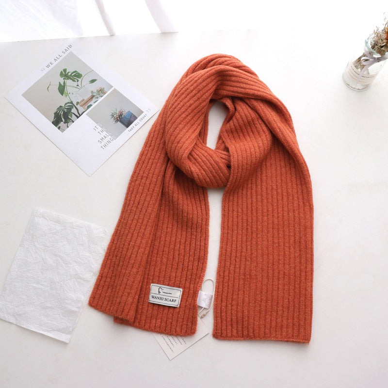 Short Knitted Plain Striped Scarves For Men And Women - Jayariele one stop shop