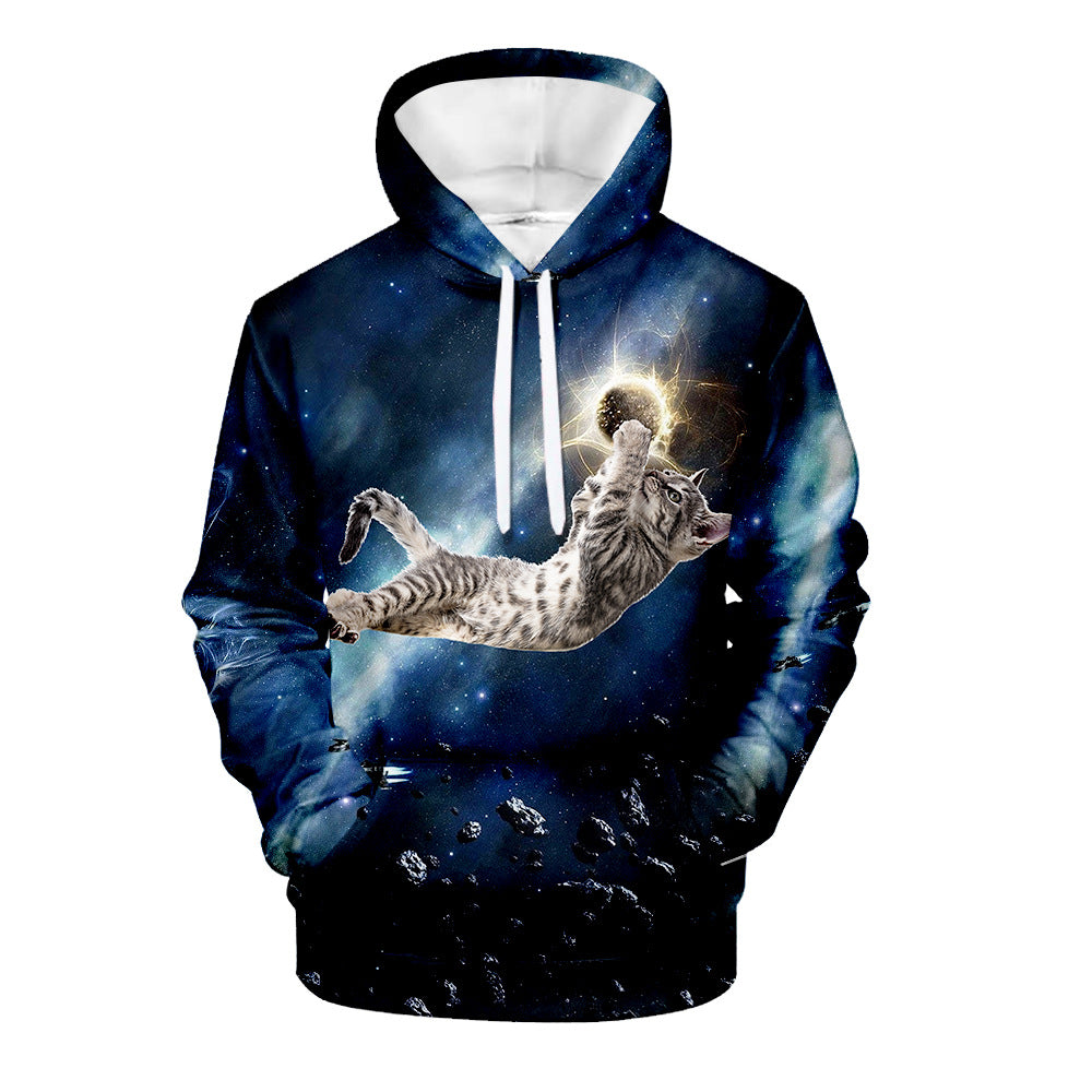 Personalized Cat Creative Cat 3D Digital Print Hoodie Pullover Sweatshirt - Jayariele one stop shop