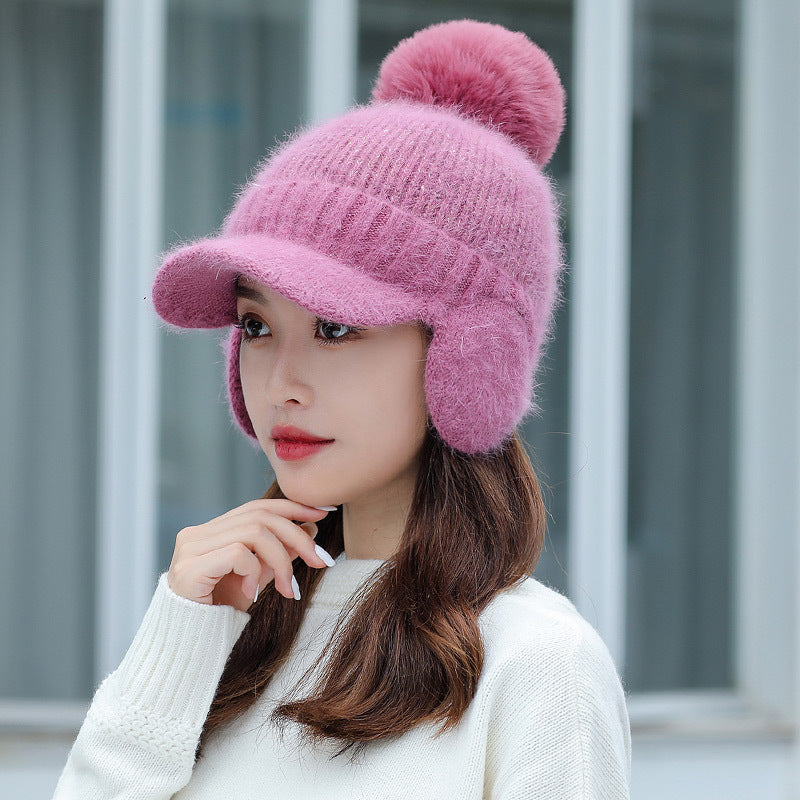 Tongue Hat And Bib Two-piece Winter Knitted Hat - Jayariele one stop shop