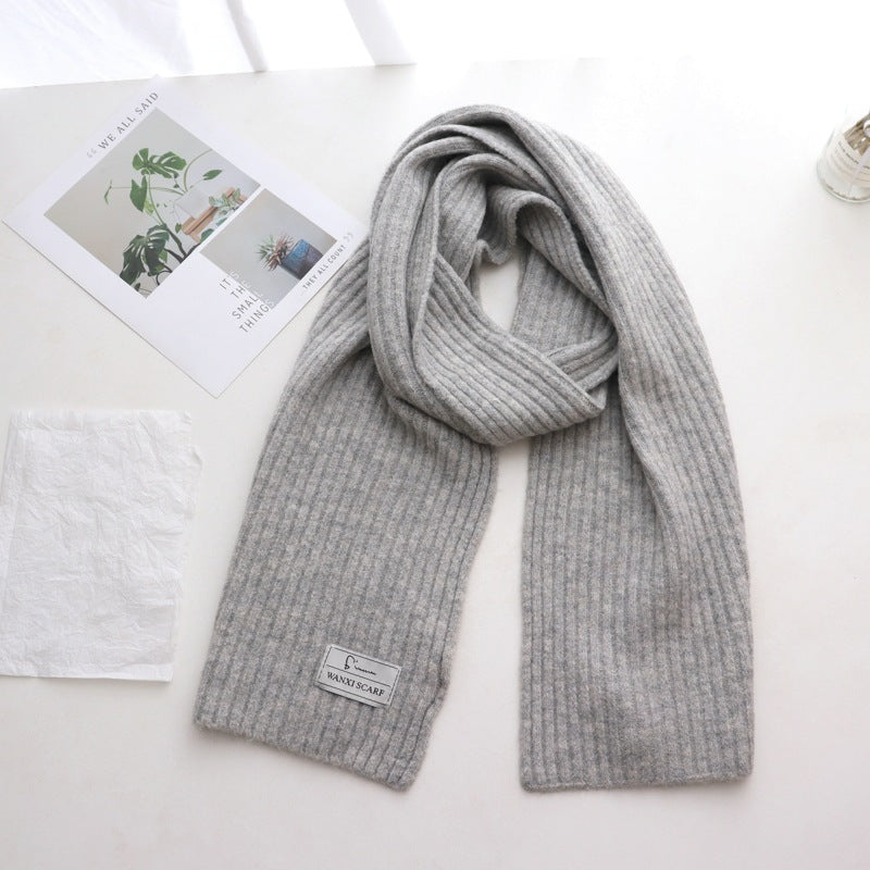 Short Knitted Plain Striped Scarves For Men And Women - Jayariele one stop shop