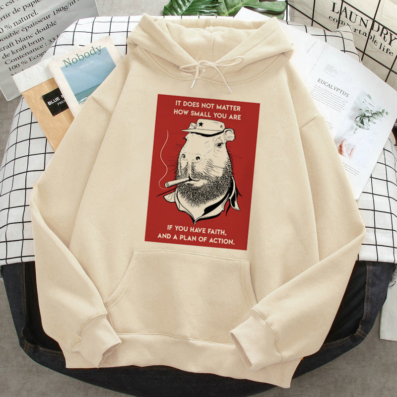 Capybara Hoodies Female Korean Hip Hop Anime Harajuku Women H - Jayariele one stop shop