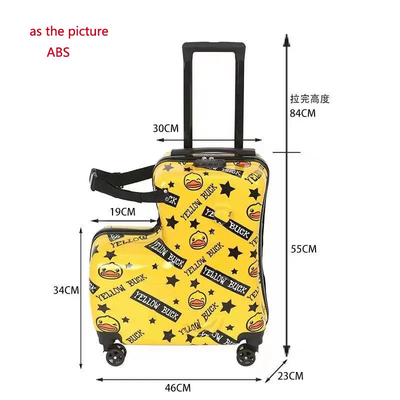 Kid's Lightweight Duck Trolley Luggage - Jayariele one stop shop