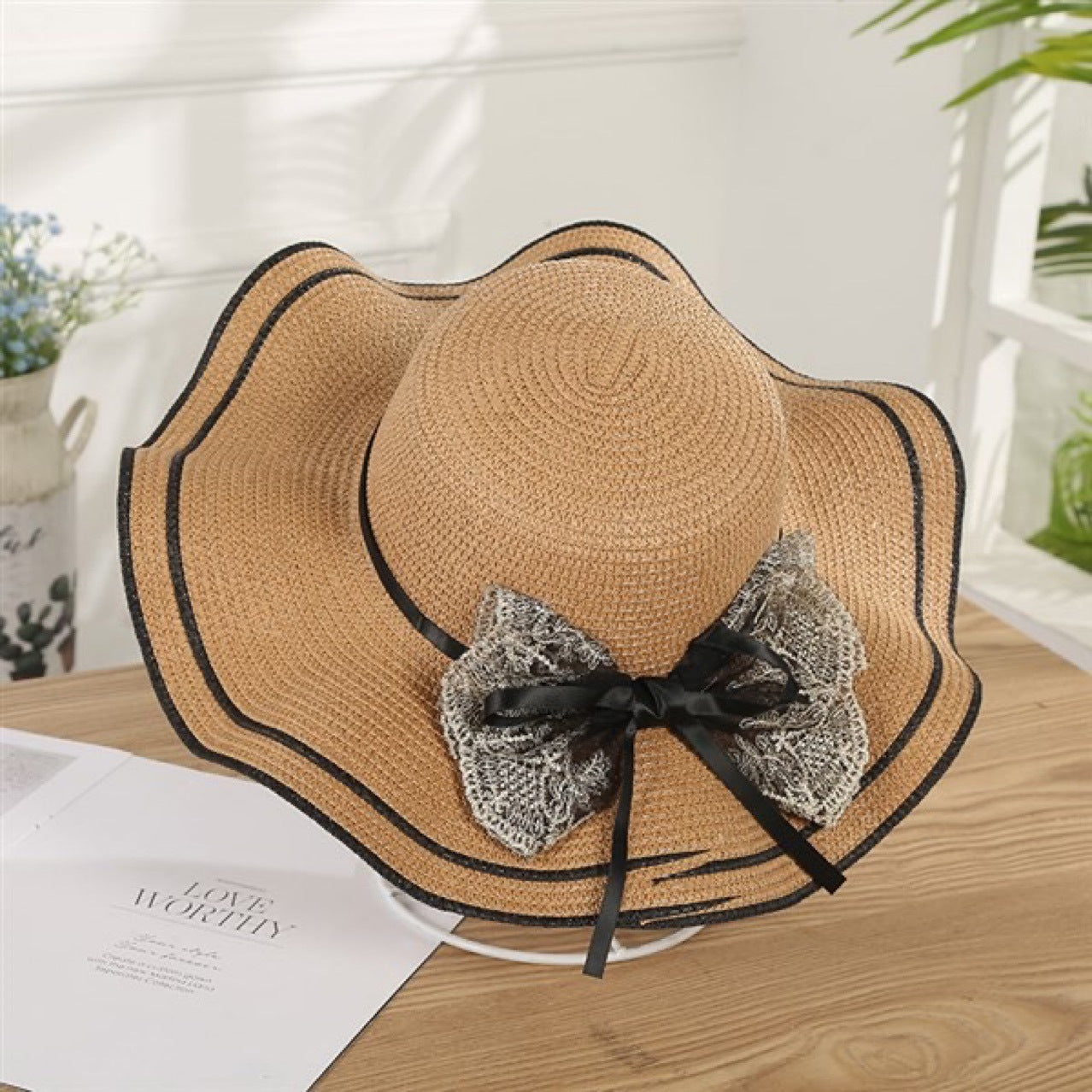 Women's Fashion Simple Wavy Sun Hat - Jayariele one stop shop