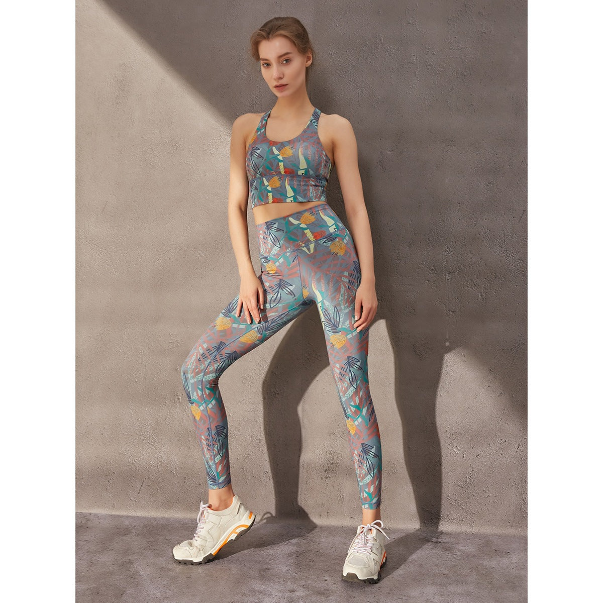 Yoga Suit Two-piece Camouflage Printed For Women - Jayariele one stop shop