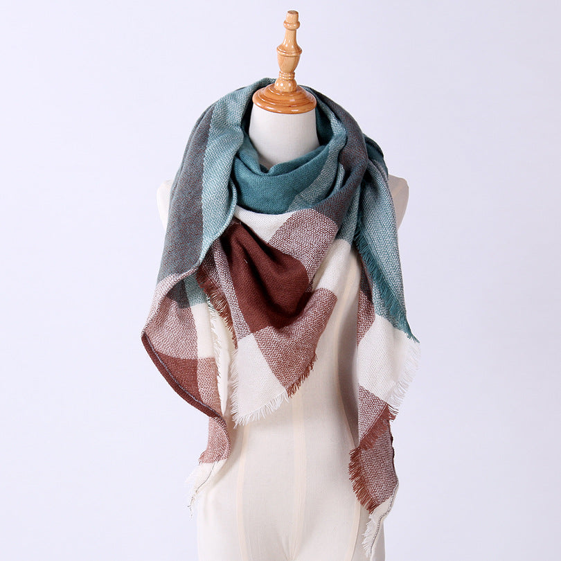 esign Women Triangles Scarf Long Scarves Shawl Autumn Winter - Jayariele one stop shop