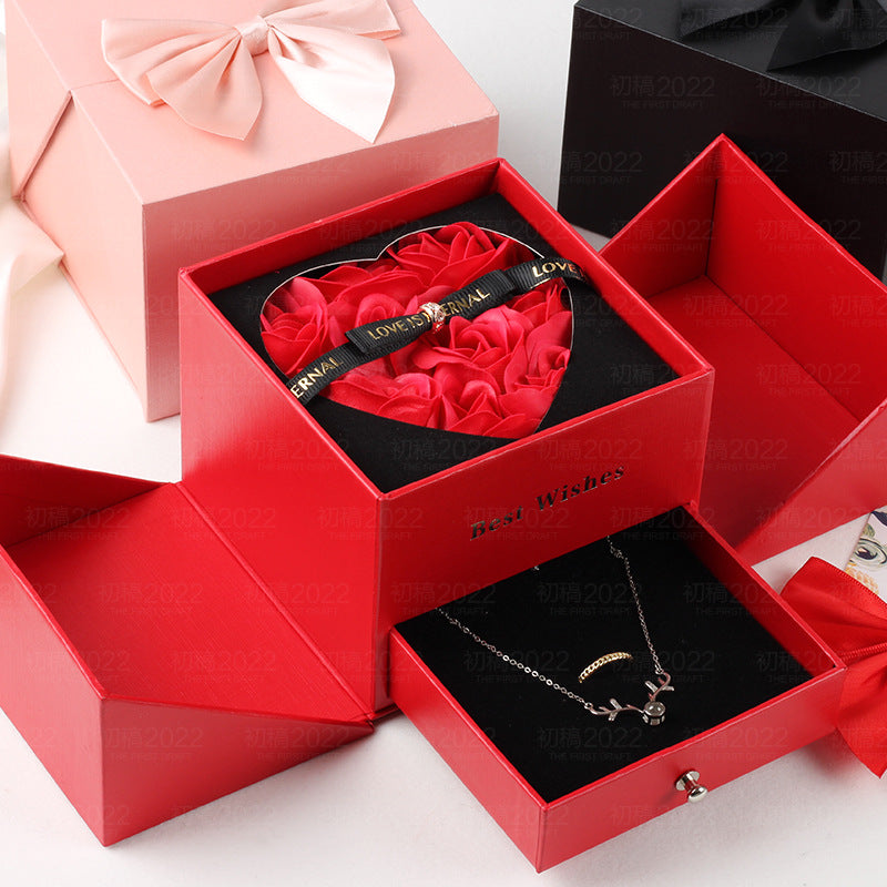 Double Life Rose Jewelry Packaging Gift Box - Jayariele one stop shop