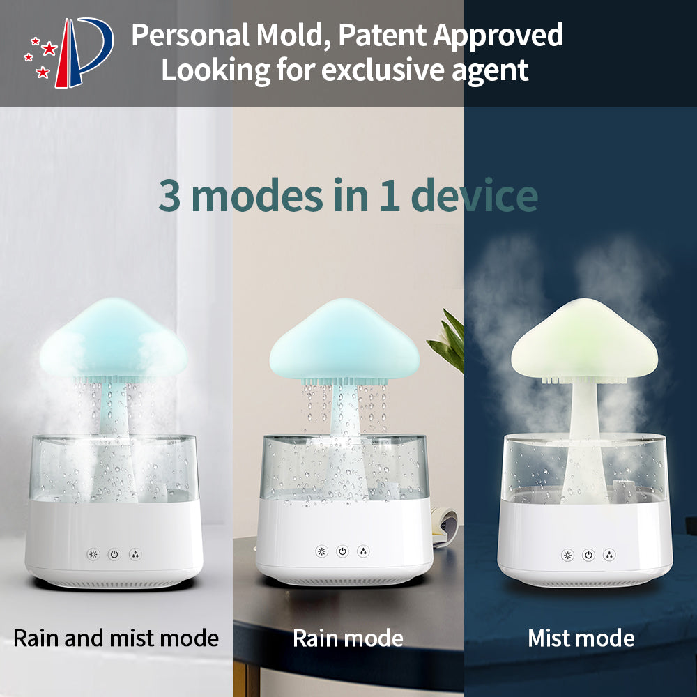 Rain Humidifier Mushroom Humidifier Rain Cloud Humidifier Water Drop Humidifier - Jayariele one stop shop