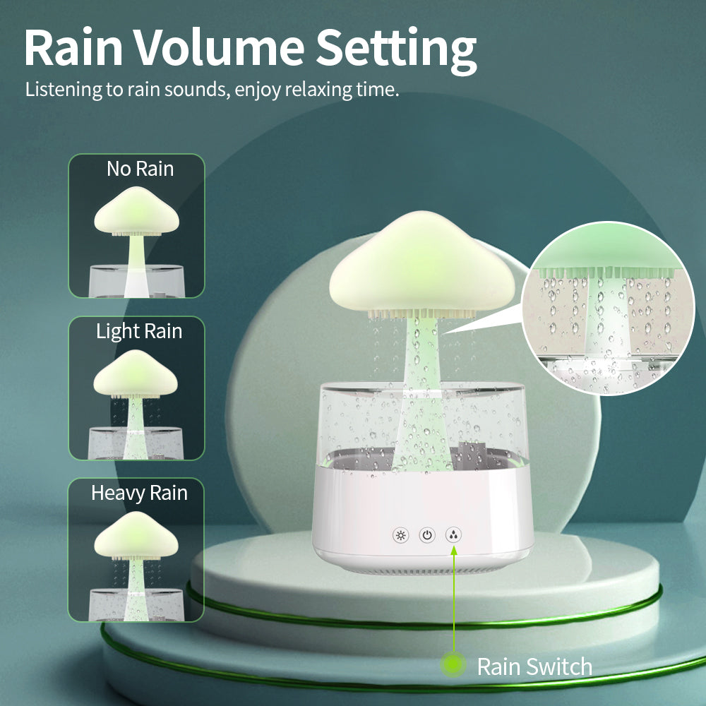 Rain Humidifier Mushroom Humidifier Rain Cloud Humidifier Water Drop Humidifier - Jayariele one stop shop