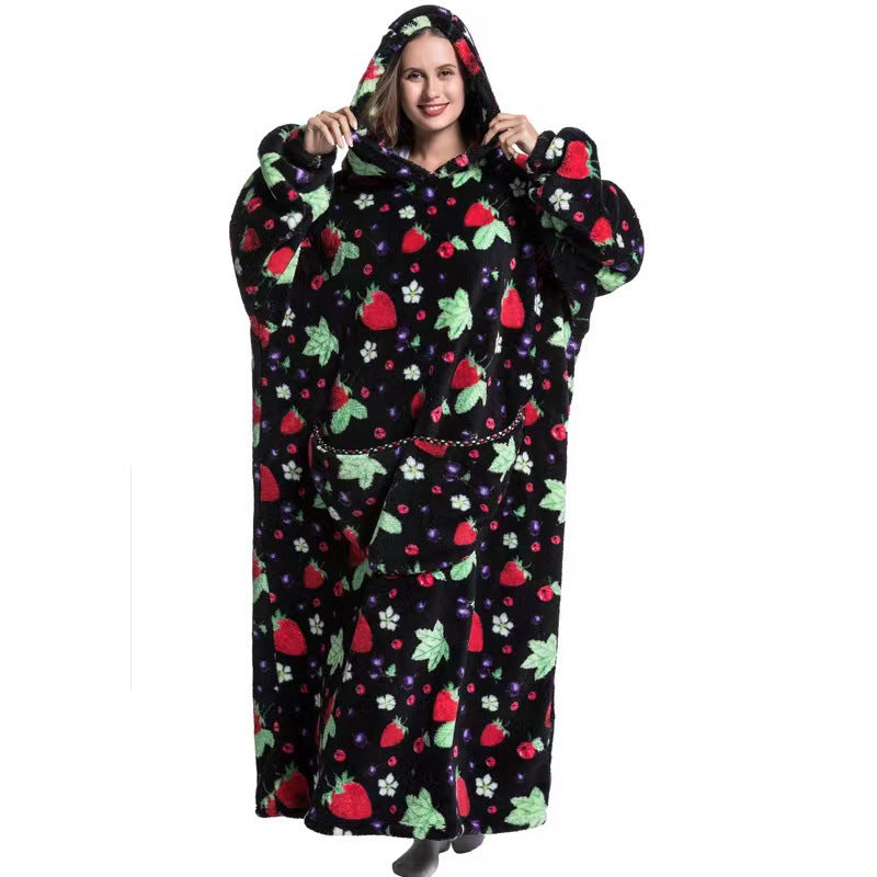 Cuddly Fleece Hooded Wearable Blanket - Jayariele one stop shop