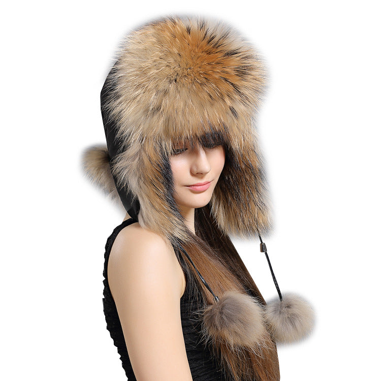 Autumn And Winter Korean Fox Fur Lei Feng Hat Trend - Jayariele one stop shop