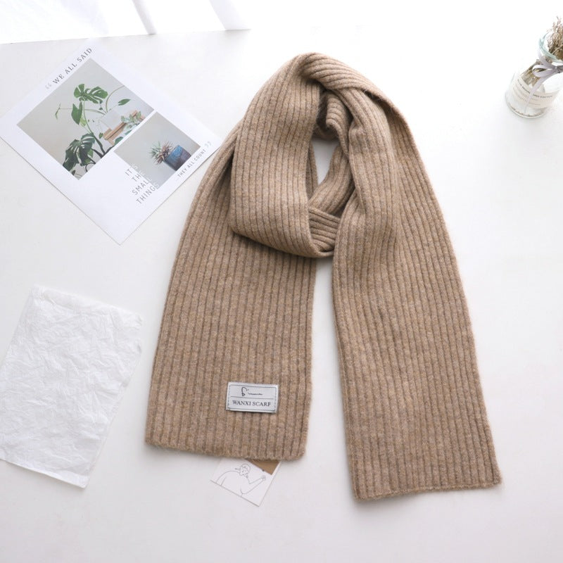 Short Knitted Plain Striped Scarves For Men And Women - Jayariele one stop shop