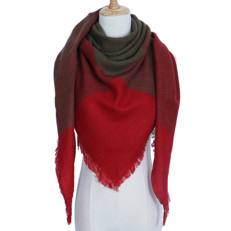 esign Women Triangles Scarf Long Scarves Shawl Autumn Winter - Jayariele one stop shop