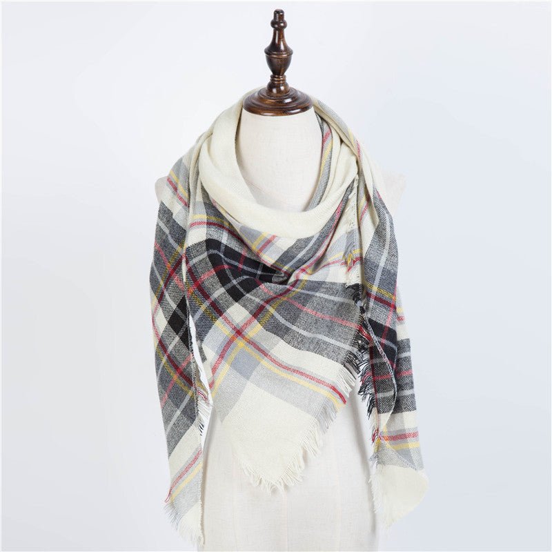 esign Women Triangles Scarf Long Scarves Shawl Autumn Winter - Jayariele one stop shop