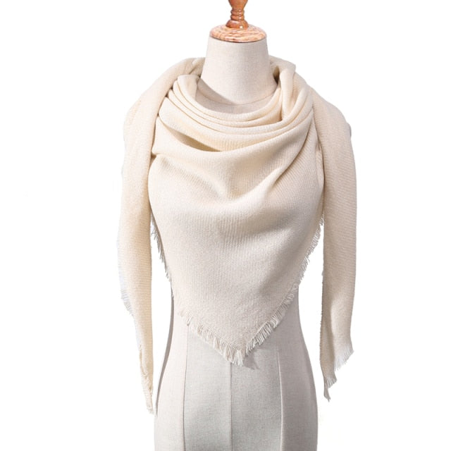 esign Women Triangles Scarf Long Scarves Shawl Autumn Winter - Jayariele one stop shop