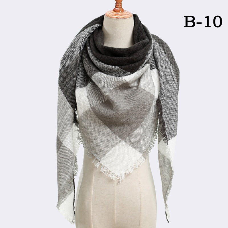 esign Women Triangles Scarf Long Scarves Shawl Autumn Winter - Jayariele one stop shop