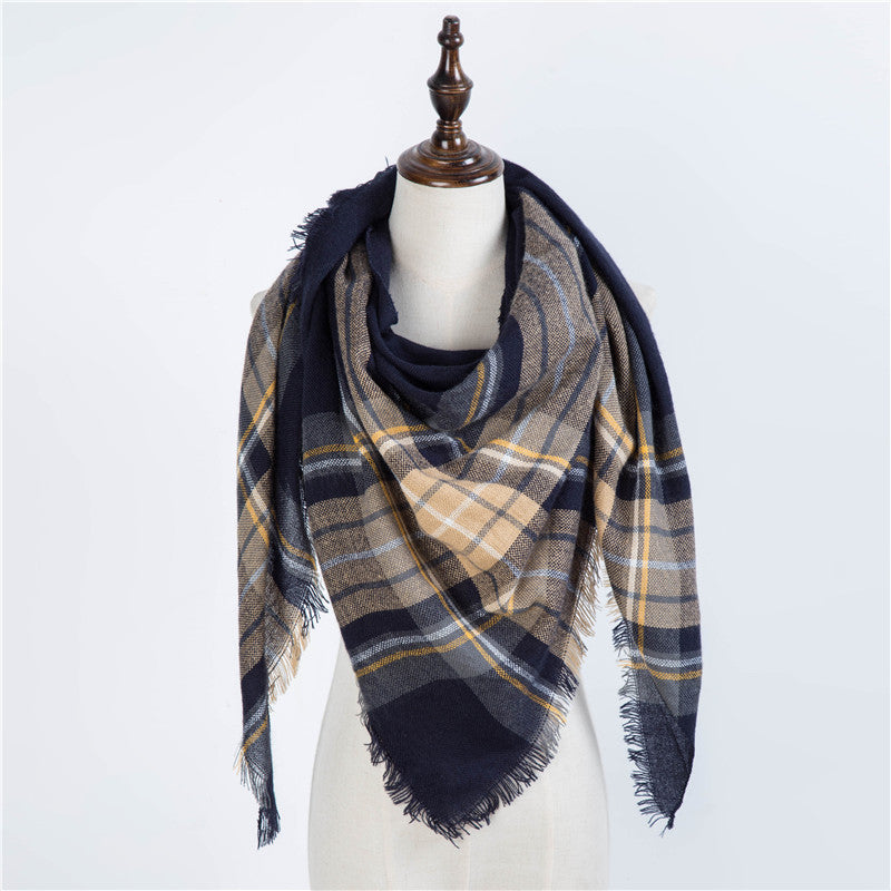 esign Women Triangles Scarf Long Scarves Shawl Autumn Winter - Jayariele one stop shop