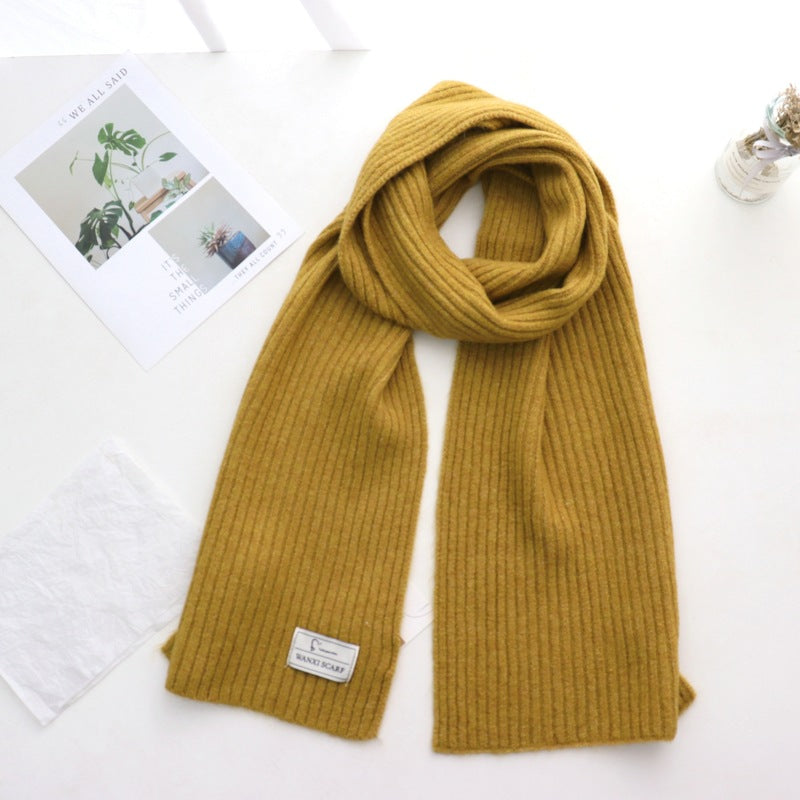 Short Knitted Plain Striped Scarves For Men And Women - Jayariele one stop shop