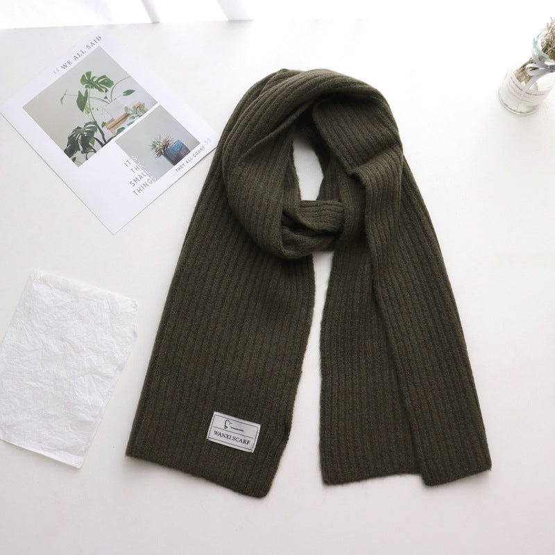Short Knitted Plain Striped Scarves For Men And Women - Jayariele one stop shop
