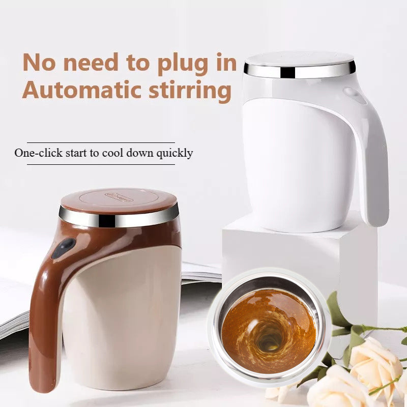 Rechargeable Model Automatic Stirring Cup Coffee Cup High Value Electric Stirring Cup Lazy Milkshake Rotating Magnetic Water Cup - Jayariele one stop shop
