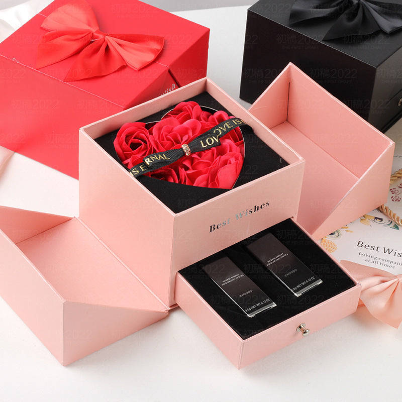 Double Life Rose Jewelry Packaging Gift Box - Jayariele one stop shop