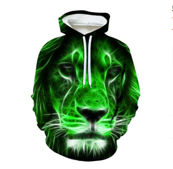 3D Digital Printing Lion Baseball Uniform Hoodie - Jayariele one stop shop